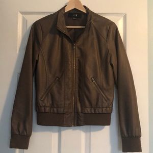 Brown bomber jacket